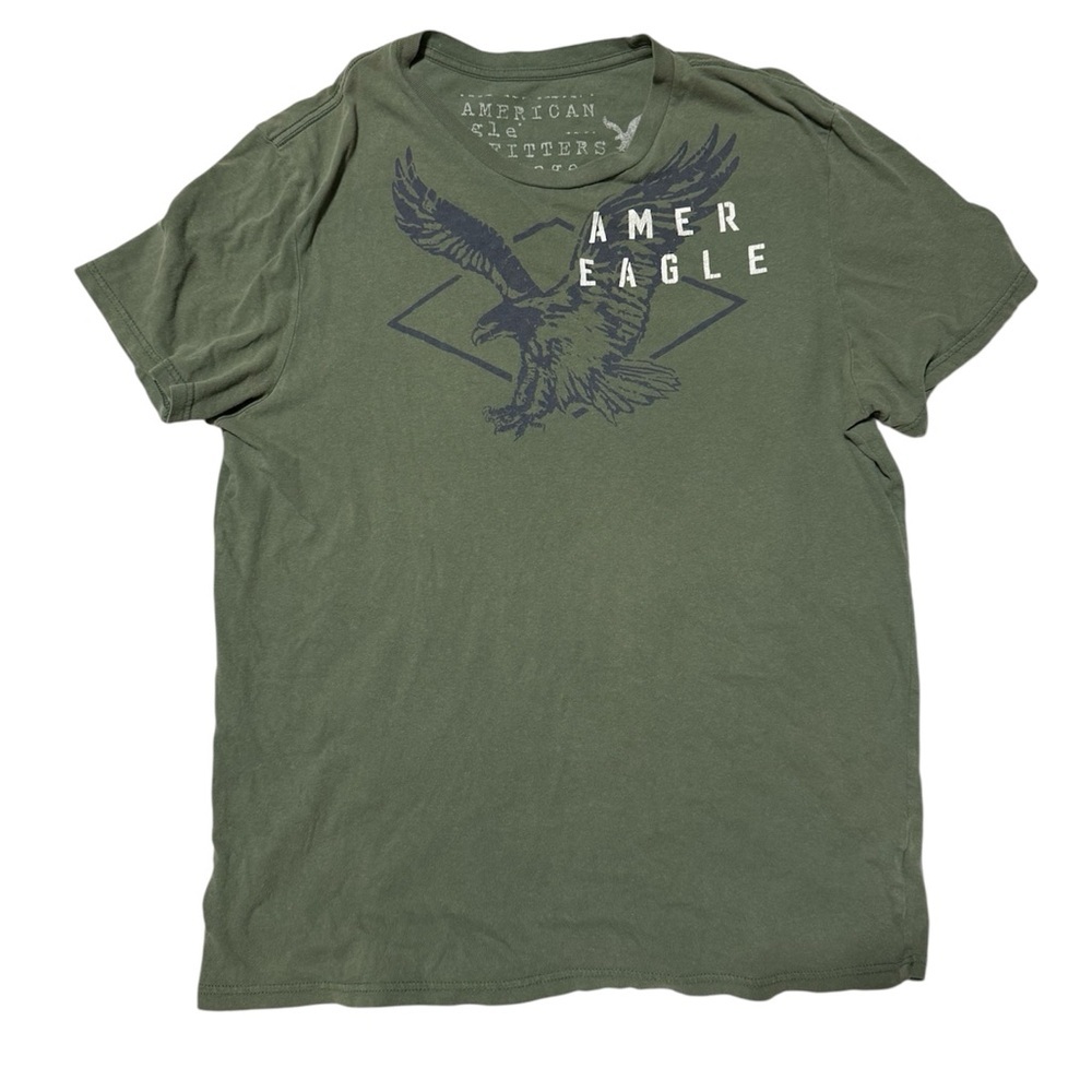 American Eagle Eagle Graphic Tee Olive Green Men’s Large